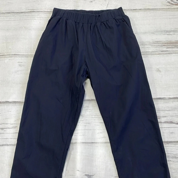 For Days Pants Women's M Medium Black Linen Pull On Straight Leg Organic - Picture 4 of 10